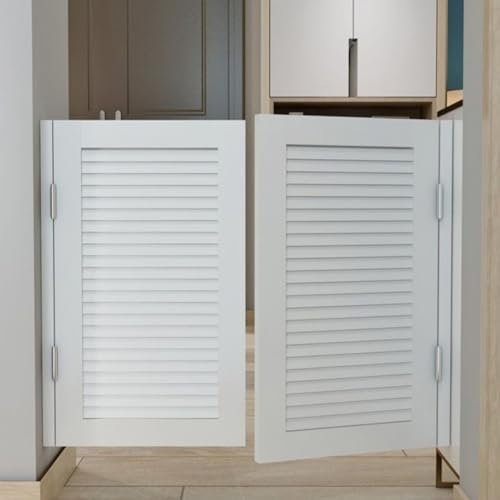 Portes de café blanches battantes pour le salon, fermeture automatique, porte battante avec volets à persiennes en bois, porte de bar demi-taille pour escalier, salle de bain, cuisine (taille : XX)