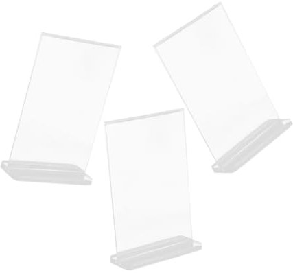 TEHAUX 3 Stück Transparenter Doppelseitiger Acryl-ausstellungsständer, A6, T-förmiger Schilderhalter Für Restaurants, Büros, Ausstellungen, Museen, Einzelhandelsgeschäfte Für Menüs,