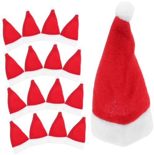 TOPPERFUN 24stücke Mini Weihnachtsmützen Santa Hat Flaschen Besteckabdeckung Für Festliche Dekoration Für Partys Weihnachten Und Geschenke