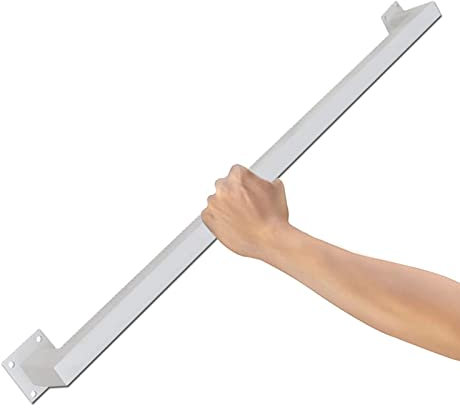 Moderner weißer Treppengeländer-Handlauf für den Innen- und Außenbereich, Wandmontage, quadratisches Design, schmiedeeiserner Haltegriff, Komplett-Set, erhältlich in 1 m, 1,5 m, 2 m, 2,5 m, 3 m