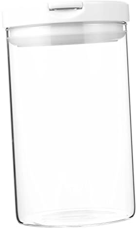 PRETYZOOM 1 Pieza Tarro de Almacenamiento de Vidrio Hermético para Alimentos Recipiente de Cocina con Sellado al Vacío para Café y Dulces Diseño Transparente y Práctico