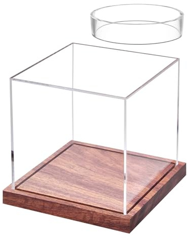 Présentoir Balle De Baseball - Boîtes Cubiques Et Transparentes en Acrylique avec Protection Contre Les UV - Vitrine pour Ballon De Basket-Ball, Ballon De Rugby, Football