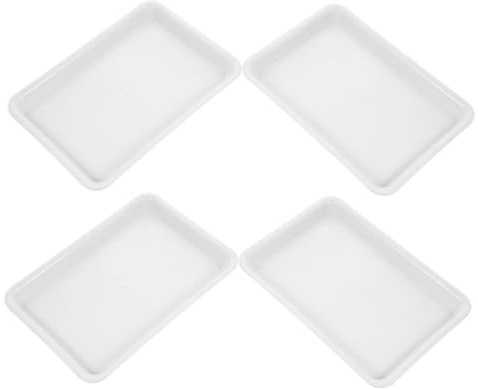 HEMOTON 4piezas Bandeja para Macetas Cuadrada De Plástico Grueso Bandeja De Agua para Macetas Plato para De Recolección De Agua para Suculentas y Bonsáis Interior y Exterior