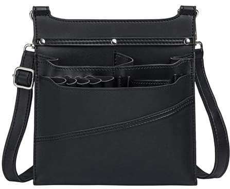 JAYIOLA Haarscheren Tasche Werkzeughalter Friseurtasche Scherenetui Pu Kompakt Und Leicht für Professionelle Friseure für Salon Heimfrisuren Unterwegs, Schwarz