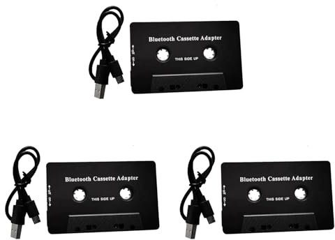 Buhdjfnke 3X Universal Cassette Bluetooth 5.0 Audio Car Tape Aux Adaptador Estéreo con Micrófono para Teléfono MP3 AUX Cable Reproductor de CD