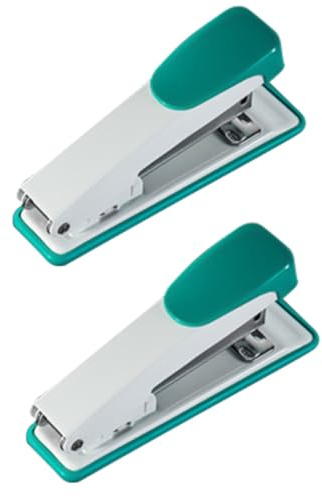 SUPVOX 2pcs Metal Medium Staplers 24/6 Standard Office Desk Stapling Tool for Home, School, and Office Use Random Color