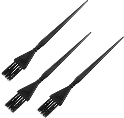 SILENRADAWN Pennelli per Tintura Chioma in PC Nero, Strumento la Colorazione Precisa e Uniforme Set 3 Pezzi Colore Casuale per Salone Professionale e Uso Personale