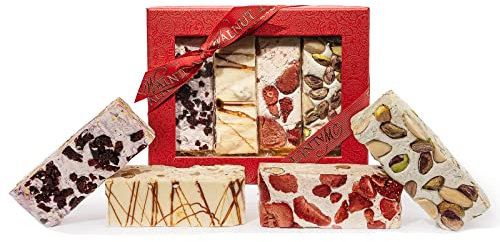Walnut Tree – Honeyed Nougat Gift Box with Four Individually Wrapped Bars – Hand-Packed – Great Taste Award Winner – Suitable for Vegetarian and Gluten Free Diets – Luxury Gift Selection – 200g