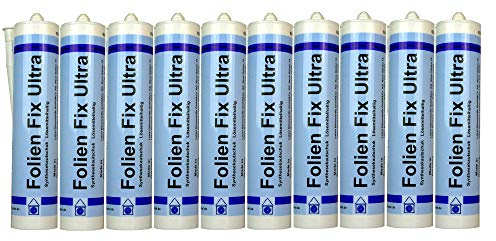 10 Stück Folienkleber Ultra- Dampfbremsenkleber, Dichtkleber, Luftdichtungskleber Folien Fixkleber Ultra Kartusche 300 ml. Starkes Haftspektrum