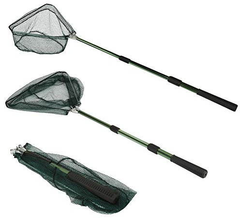 Fishing Landing Net with Telescoping Pole, Strong Aluminum Full Extended to 45 Inches