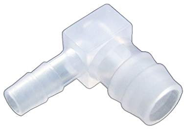 MDD 5pcs 1.6/4/6/8/10 / 12mm di Riduttore Unione Plastica Pagoda Spinato Gomito Pari L Tipo Connettore del Tubo Flessibile Raccordo Tubo Comune for Il Giardino (Size : 4mm 8mm)