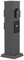 ledscom.de Garten Steckdosensäule POLLY für außen, IP44, Smart Home, WLAN, Alexa, 3-fach, Edelstahl, anthrazit, eckig, 40 cm
