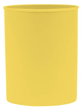 DONAU 3132101PL-11 Stiftehalter Stifteköcher Kunststoff / 1 Stück/Gelb Pastellfarbe/Für Büro Schule Haushalt und Kinder/PP-Produkt Schreibtisch Organizer und Bleistift Aufbewahrungsbox