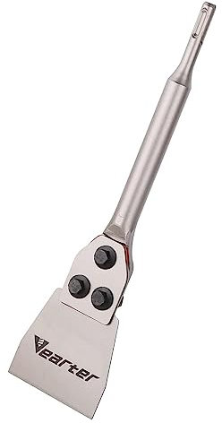 Vearter 75 x 300 mm SDS PLUS martello elettrico raschiatore da pavimento con lama sostituibile punta a scalpello per la rimozione di blocchi di piastrelle di cemento.