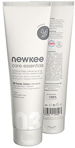 newkee Body Lotion intensive (150 ml), reichhaltige Körperlotion, Vegan, ohne Parfüm, von Manuel Neuer & Angelique Kerber - Geeignet als Gesichtscreme und Bodylotion für Damen und Herren