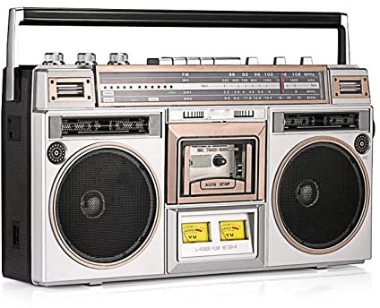 XDLYWUZIQ Kassetten-Boombox, Radio-Kassettenrecorder, kabelloses Streaming, eingebauter Stereolautsprecher, zum schnellen Koppeln verschiedener Geräte