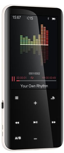 96GB Lettore MP3 Musicale Bluetooth 5.2, Volorful MP3 Lettore con 1.8 Schermo LCD, Altoparlante HD, Lettore MP3 Bambini Portatile, Suono HiFi, FM Radio, Registratore Vocale, Auricolari Inclusi