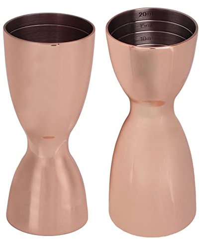 2 Jigger Per Barista, Strumento Per La Misurazione Dell'alcol Jigger Per Cocktail in Acciaio Inossidabile con Misurazione Interna Misurino Per Cocktail Jigger Per Barista(oro rosa)