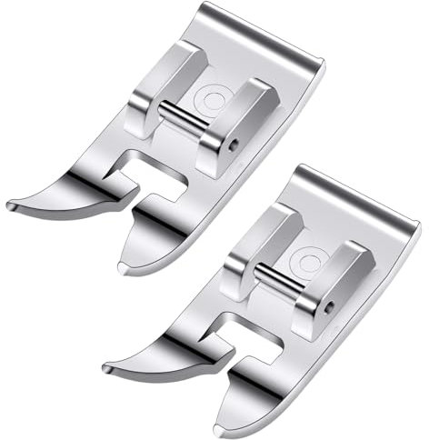 2 PCS Universal General Purpose Sewing Machine Presser Foot Straight Stich Foot Zig Zag Foot Multifuncional Accessories Fits All Low Shank Singer, Brother, Janome, Babylock Sewing Machine