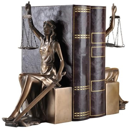 WXMYOZR Roman Lady Justice Statue, Sculpture de Serre-livres décorative Pour la Maison et le décor de Bureau - Parfait Pour Les avocats et Les étudiants en Droit - 10 x 5 x 4 pouces