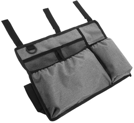 Healeved Rollstuhltasche für Armlehne Gehhilfen Zubehör für Senioren Polyester Strapazierfähig mit 2 Gurten für Unterwegs