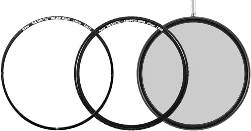 Kase Wolverine Magnetic 67mm CPL/Vari ND Combo Filter 1.5-5 Stop ND3 to ND32 Optical Glass + 2 Adapters