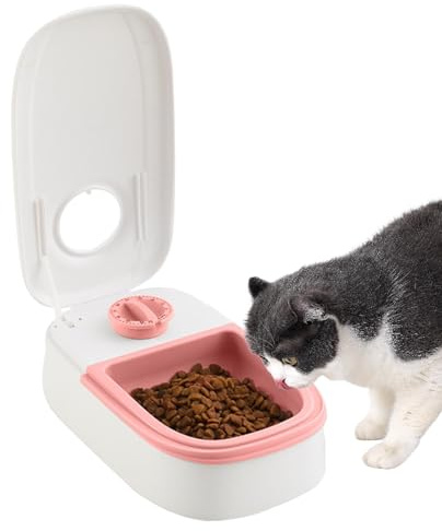 Anulely Automatic Dog Food Dispenser, Timed Cat Feeder | Automatic Feeding Bowl for Dogs and Cats | Automatic Pet Feeding Station