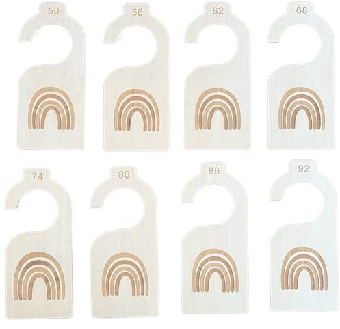 Abbdbd 8 Stück Baby-kleiderschrank-kleiderteiler, Doppelseitige Kinderzimmer-babyschrank-kleiderteiler, Kinderzimmer-Dekoration, Baby-kleidungsorganisatoren