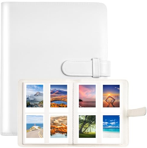 Fotoalbum med 256 fickor, Polaroid fotoalbum kompatibelt med Instax 3 tums film för Fujifilm Instax Mini 90 9 8 8 70 7c 7s 11 50s 7+ 25 LiPlay Link, Polaroid Snap, Kodak direktbildskrivare