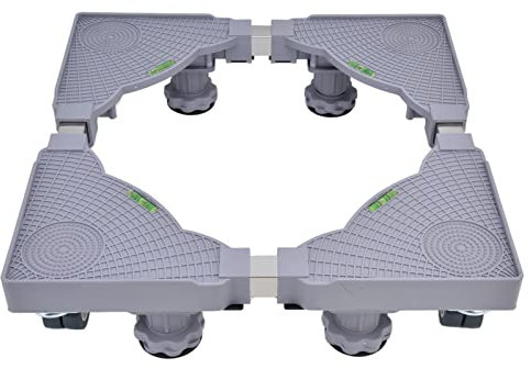 TYCIONG Basisregal für Waschmaschine, Halterung für Waschmaschine, multifunktional, mobil, verstellbare Basis, bewegliche Rolle mit feststellbaren Rädern