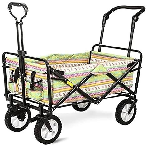 Faltbar Handwagen Bollerwagen Transportwagen Gartenwagen, Robust, Zusammenklappbar, Gartenwagen, Zusammenklappbarer Wagen, Faltbarer Zugwagen, Handwagen, Strand-Klappwagen Faltbollerwagen Faltwagen St