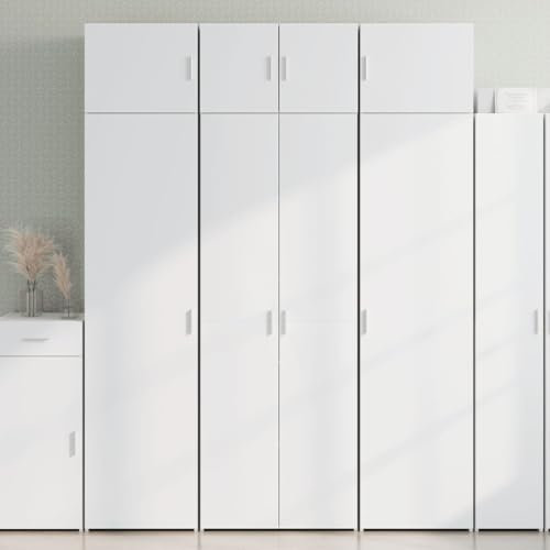 Somanki Hochschrank Weiß 70x42,5x225 cm Holzwerkstoff, Schlafzimmerschrank, Kleiderschränke, Garderobenschrank, Flurschrank, Beistellschrank - 3281322