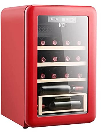 HXZJUIKL Refrigerador Enfriador de Vino con compresor para 20 Botellas con Cerradura | Gran Bodega | 41f-64f Refrigerador de Vino con Control de Temperatura Digital para Tinto, champán o