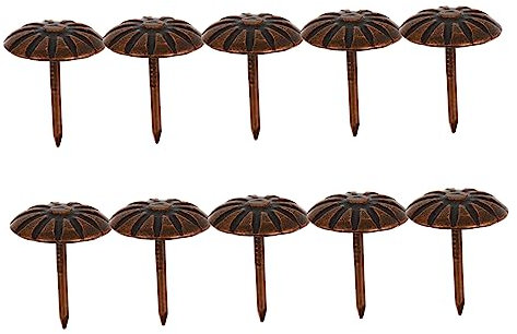 NUOBESTY Antike Polsternägel 11x13mm Aus Eisen Chrysanthemenform Möbelnägel Retro Dekor Für Holz Und Ledermöbel Heimwerker