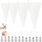 4 Pièces Poche a Douille Patisserie Professionnelle, 40/35/30/25 Cm Poche a Douille Patisserie Reutilisable, Poche à Douille Patisserie,Pour Préparer La Crème Au Beurre, Glacer Les Gâteaux,Décorer