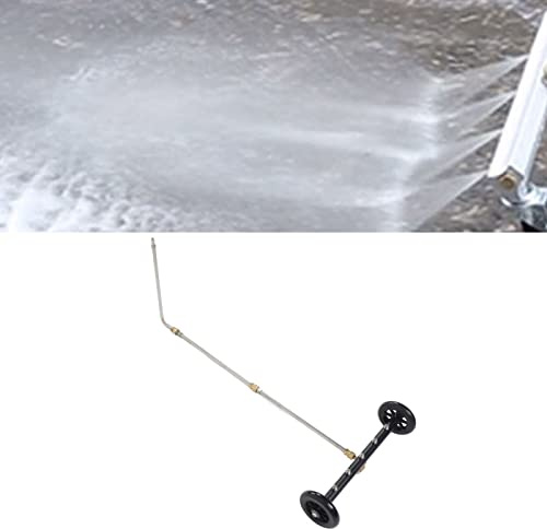 BAFOVY 4000PSI Hochdruckreiniger, Unterbodenreiniger, 2 in 1 Unter Auto Wasserbesen Oberflächenreiniger mit 3 Verlängerungsstangen für Balkon Hof Auto LKW und Trailerreinigung (5 Löcher)