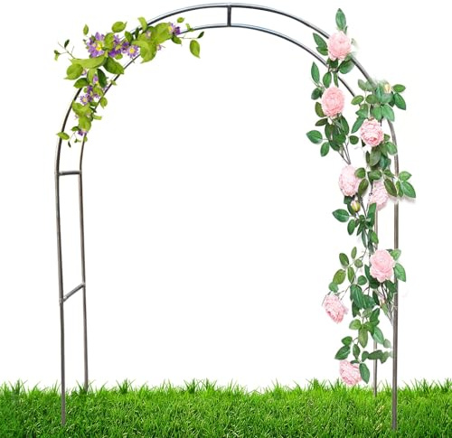 Il giardino, Pergolato a traliccio in acciaio inox for piante rampicanti, for matrimoni, colore acciaio, diverse dimensioni(320 * 240cm)