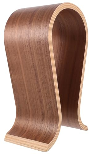 Gatuida Wooden Headphone Stand U-bracket Headset Holder Desktop Display Rack for Headphones Smooth Compatible with Computer Table and Desk