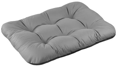 Domarex Wasserdichtes Hundebett - Weiches Hundekissen Orthopädisches Haustierbett mit Rutschfestem Boden und Waschbarem Bezug – Hergestellt in Polen (Grau, 70x50cm)