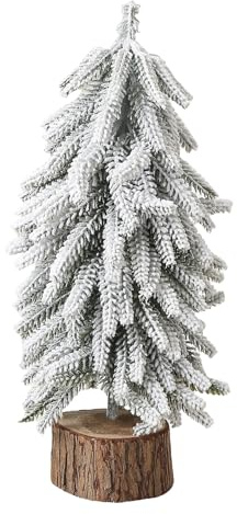 Mini-Weihnachtsbaum, Topf-Weihnachtsbaum, Natürliche Holzbasis, Tischdekoration, Perfekt Für Büro Und Haus Urlaub Dekorationen(Style A,25cm/9.8in)