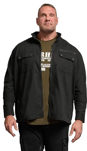 BadRhino Big & Tall Cotton Zip Through Jacket - Men's - Plus Size Curve