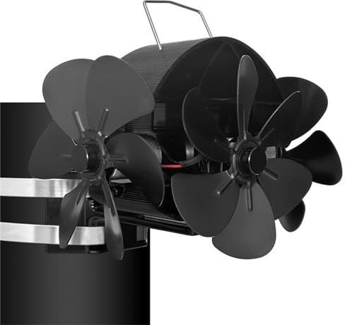 DY4206 Ofenventilator ohne Strom, leiser Kamin für Ofenrohr, effizient, wärmebetrieben, für Kamin, Ofen, Kamin