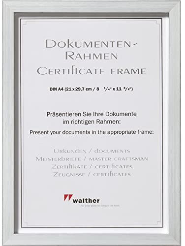 walther design Bilderrahmen silber 21 x 29,7 cm (DIN A4) Construction Designrahmen JK130S