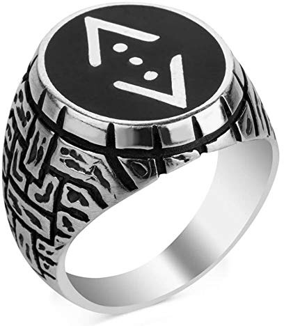 mysilverworld Lizenzierter massiver Ring aus 925er-Sterlingsilber, Cukur The Pit, emailliert