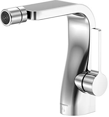 Steinberg Série 230 robinetterie de bidet, commande latérale, avec garniture découlement, saillie 131mm, 2301300