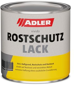 ADLER Rostschutzlack RAL9005 Tiefschwarz 750ml | Sehr guter Korrosionsschutz, keine zusätzliche Grundierung nötig, restrostverträglich, hohe Wetterbeständigkeit
