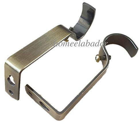 HomeElabador® - Soportes para barra de cortina (2 unidades, metal resistente, 28 mm, 2 unidades) con tornillos y accesorios