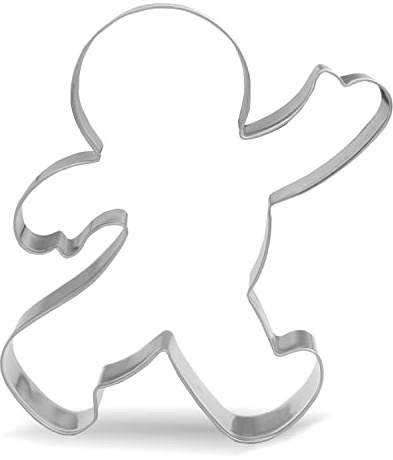 Tagliapasta per biscotti con motivo a pan di zenzero, 10,5 cm, in acciaio inox