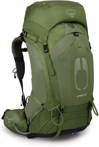 Osprey Herren 50l Rucksack Atmos AG 50 Mythical Green, Mythisches Grün, S/M