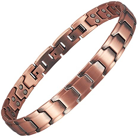 Tobilleras magnéticas de cobre de 26 cm/12 mm, pulseras de tobillo, bonito y moderno, regalo para hombres, regalo del día del padre